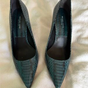 Michael Kors Teal Snakeskin Heels
